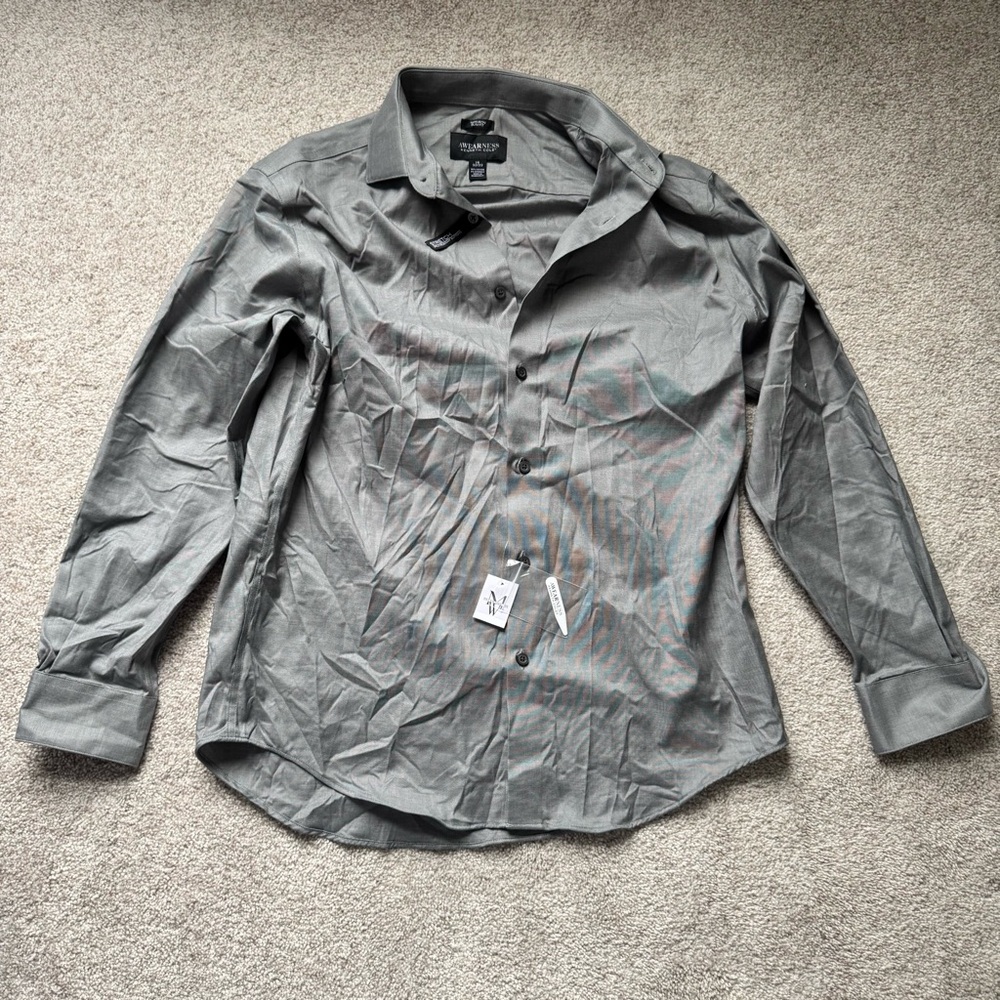 Kenneth Cole - Slate Gray Dress Shirt - 16 32/33